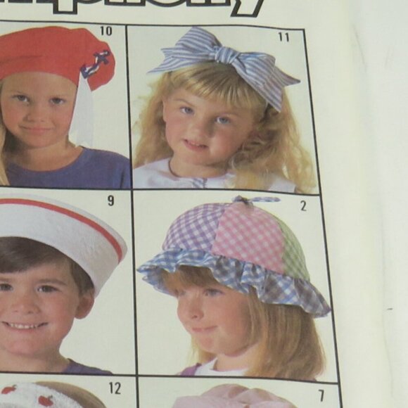 Simplicity 7984 Clothing Patterns Child's Hats UNCUT - Picture 5 of 7